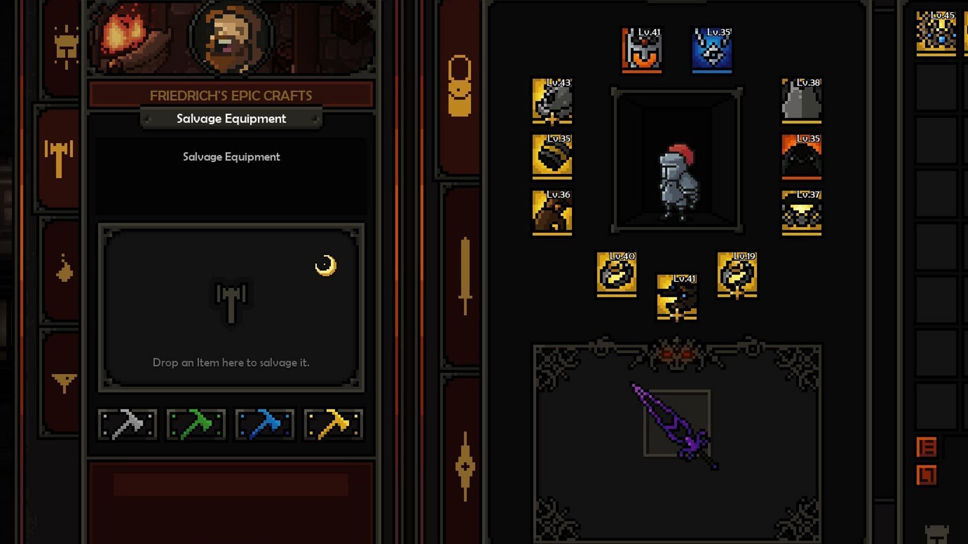 Salvage window in The Slormancer (Image via Slormite Studios)